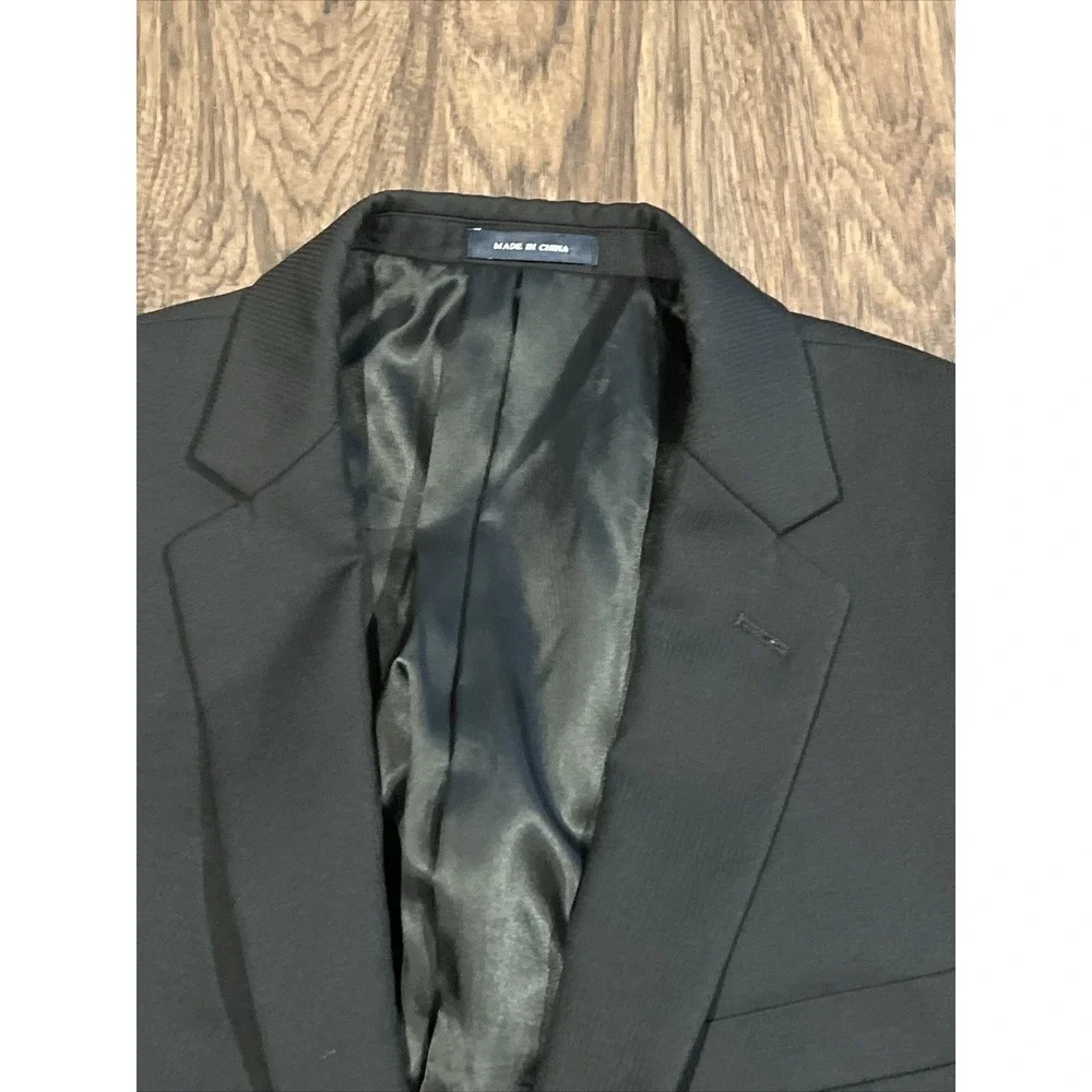 Ralph Ralph Lauren Blazer Men 44L Long Black Pinstriped Wool Sport Coat